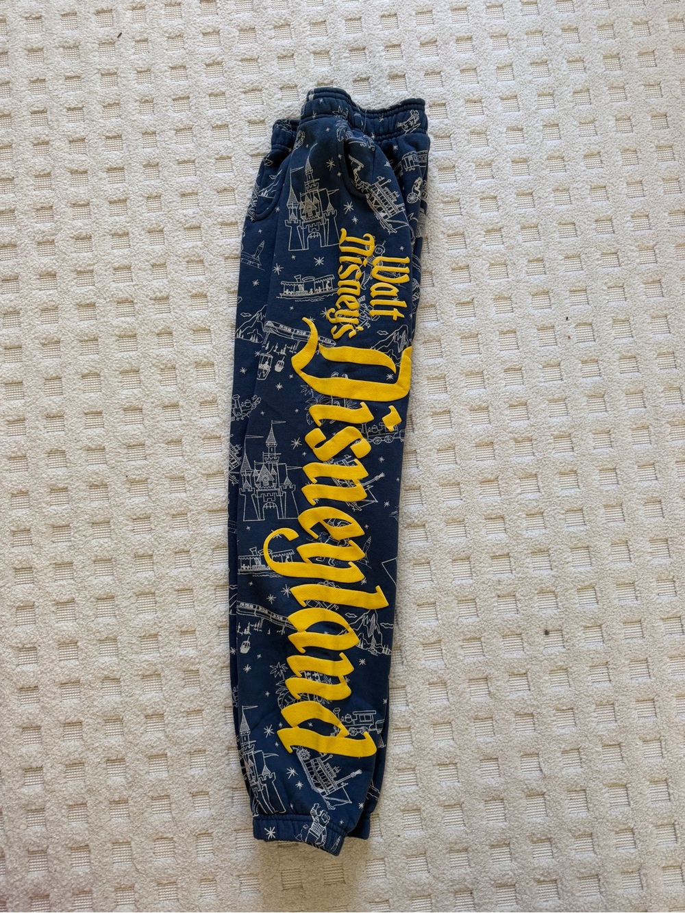 Disney Kids Navy Blue Spirit Joggers with Yellow Script